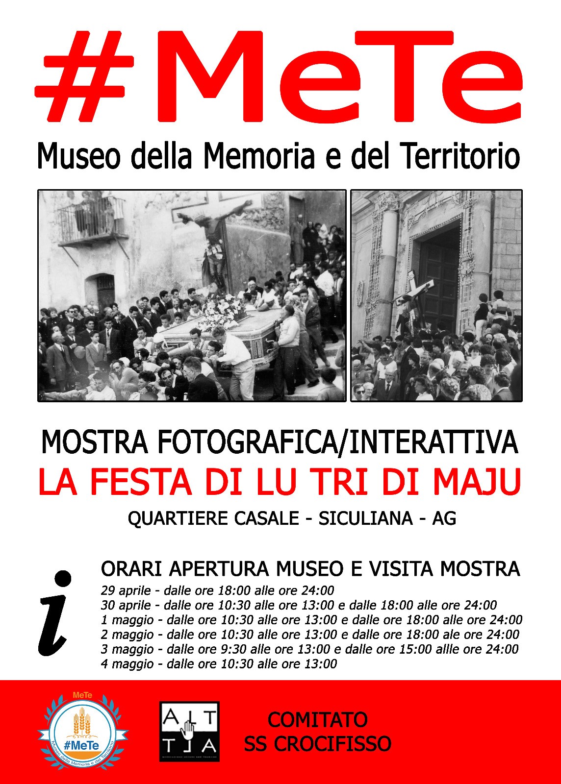 La Festa Di Lu Tri Di Maju Mostra Fotografica Interattiva Al Museo Mete Di Siculiana